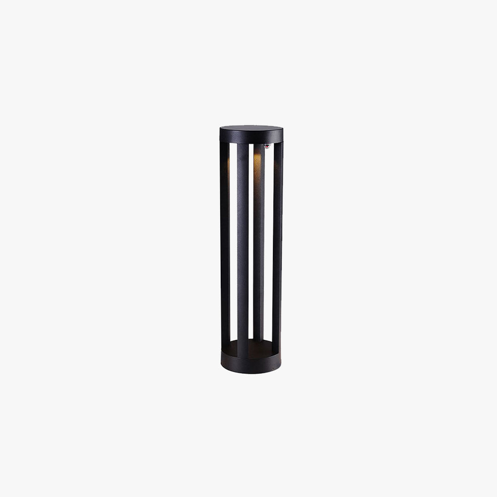 Ray Borne Extérieure Cylindre Minimaliste, Métal, Noir, Cour - Neutralighting