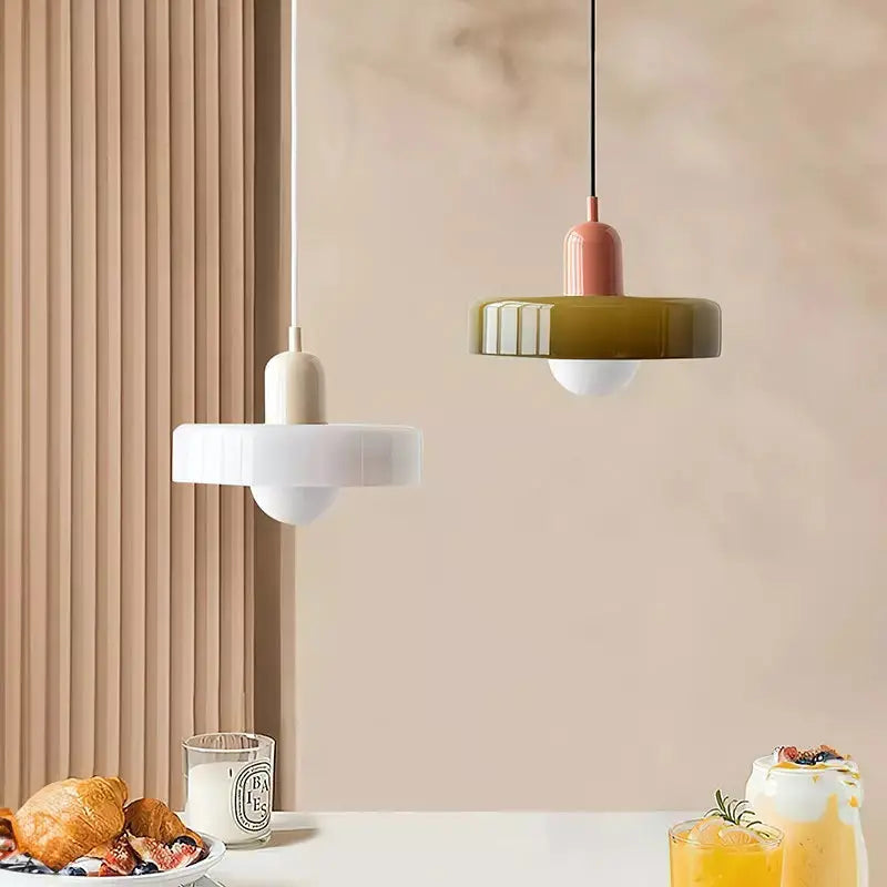 Lampe Suspendue en Verre Coloré - Maison Lumina