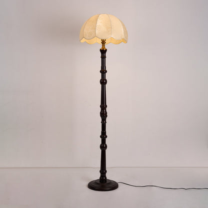 Lampadaire Vintage en Bois - Maison Lumina