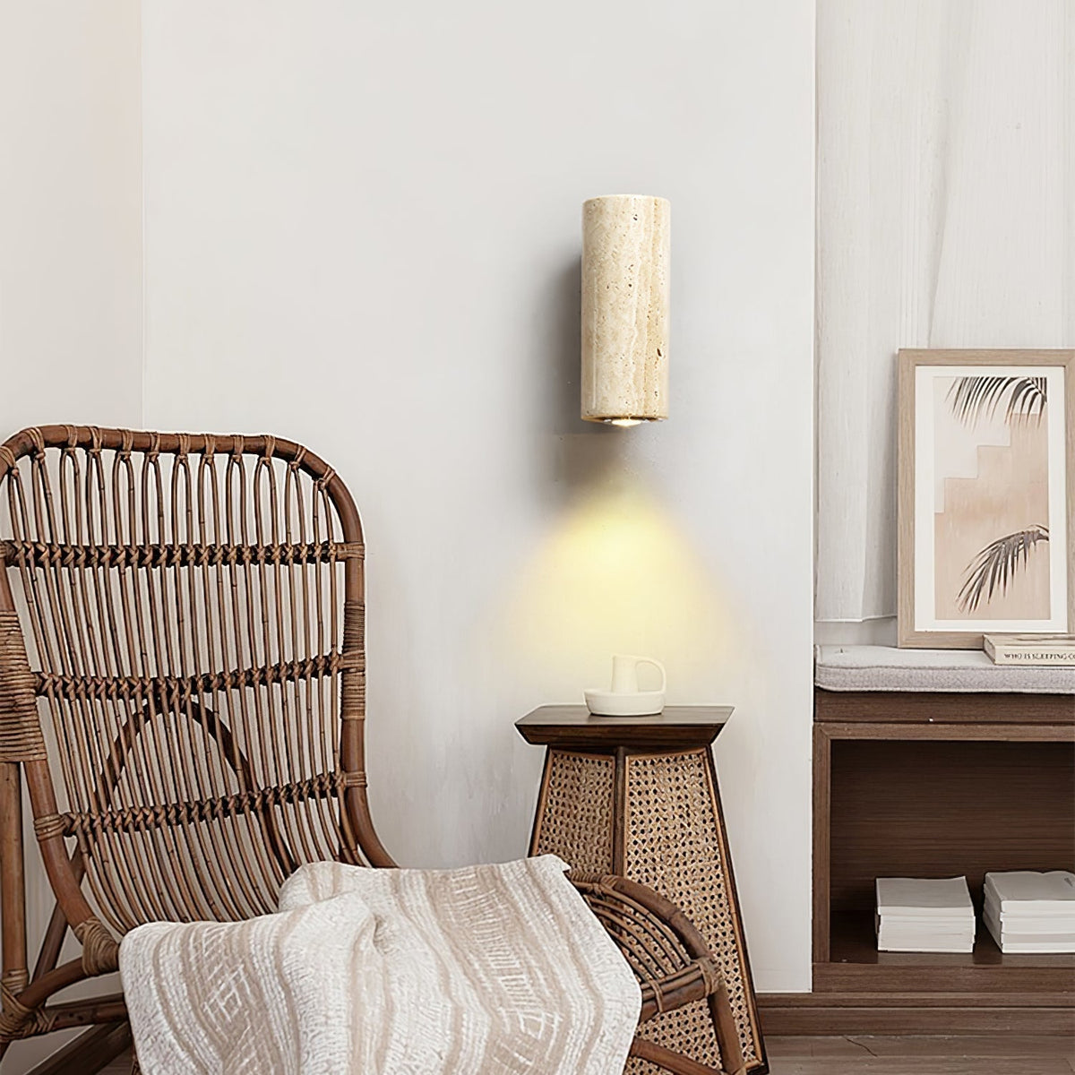Veyrila Applique Murale Rectangulaire en Travertin - Neutralighting