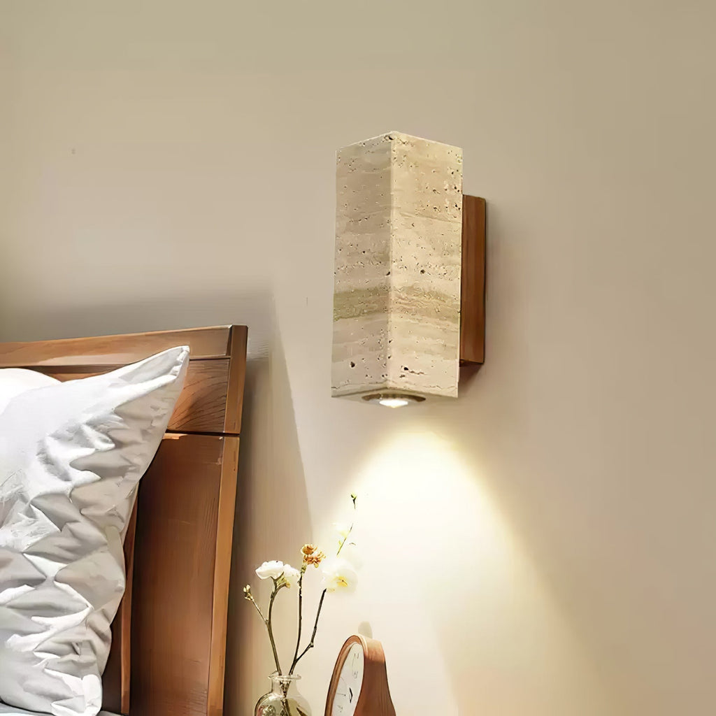 Veyrila Applique Murale Rectangulaire en Travertin - Neutralighting