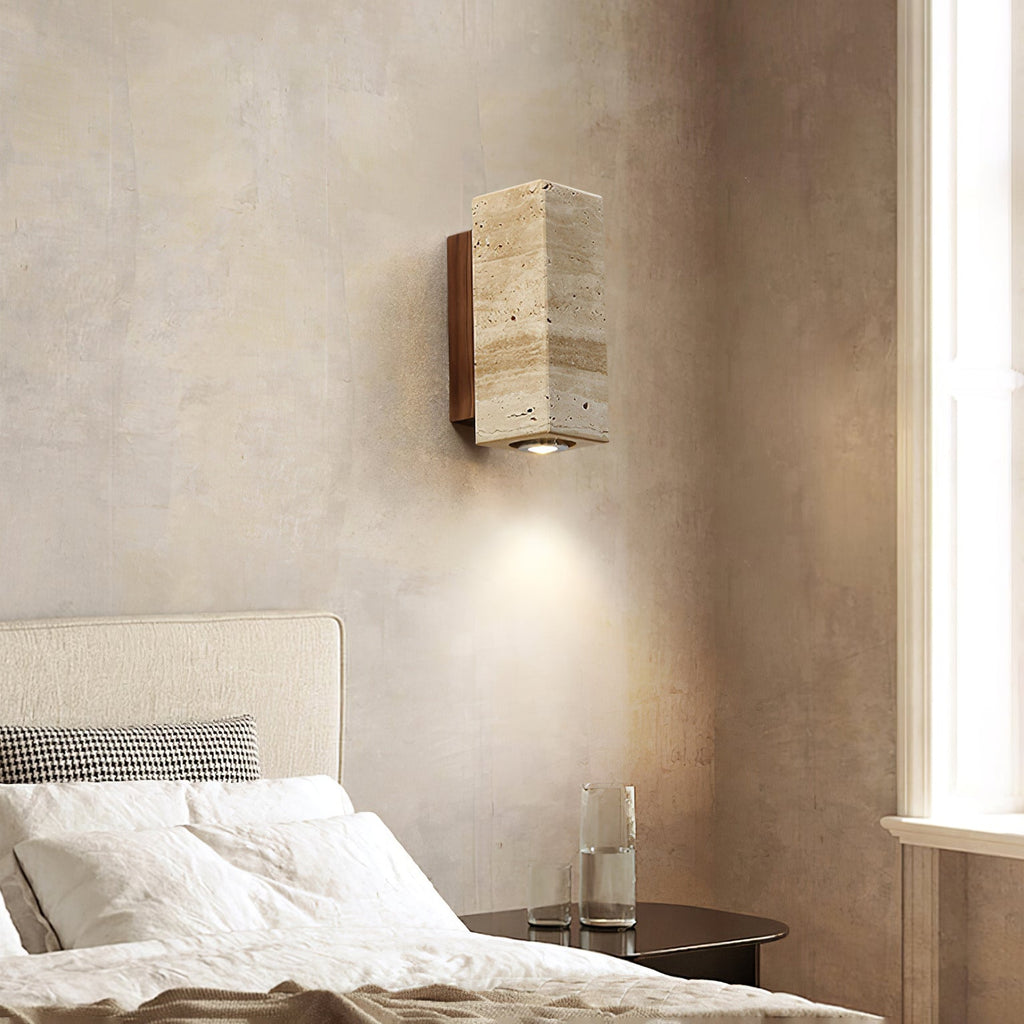 Veyrila Applique Murale Rectangulaire en Travertin - Neutralighting