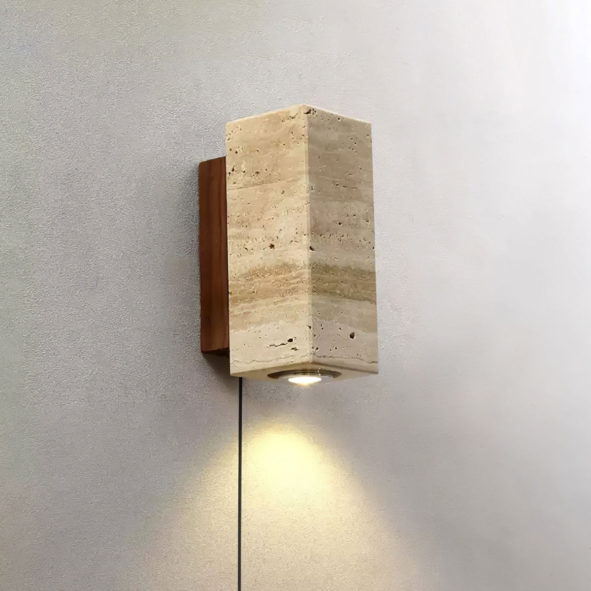 Veyrila Applique Murale Rectangulaire en Travertin - Neutralighting