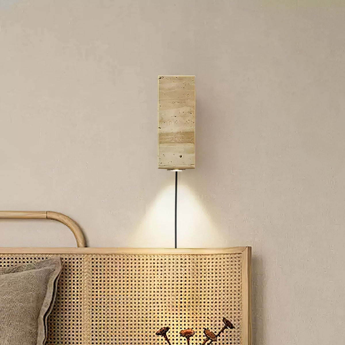 Veyrila Applique Murale Rectangulaire en Travertin - Neutralighting