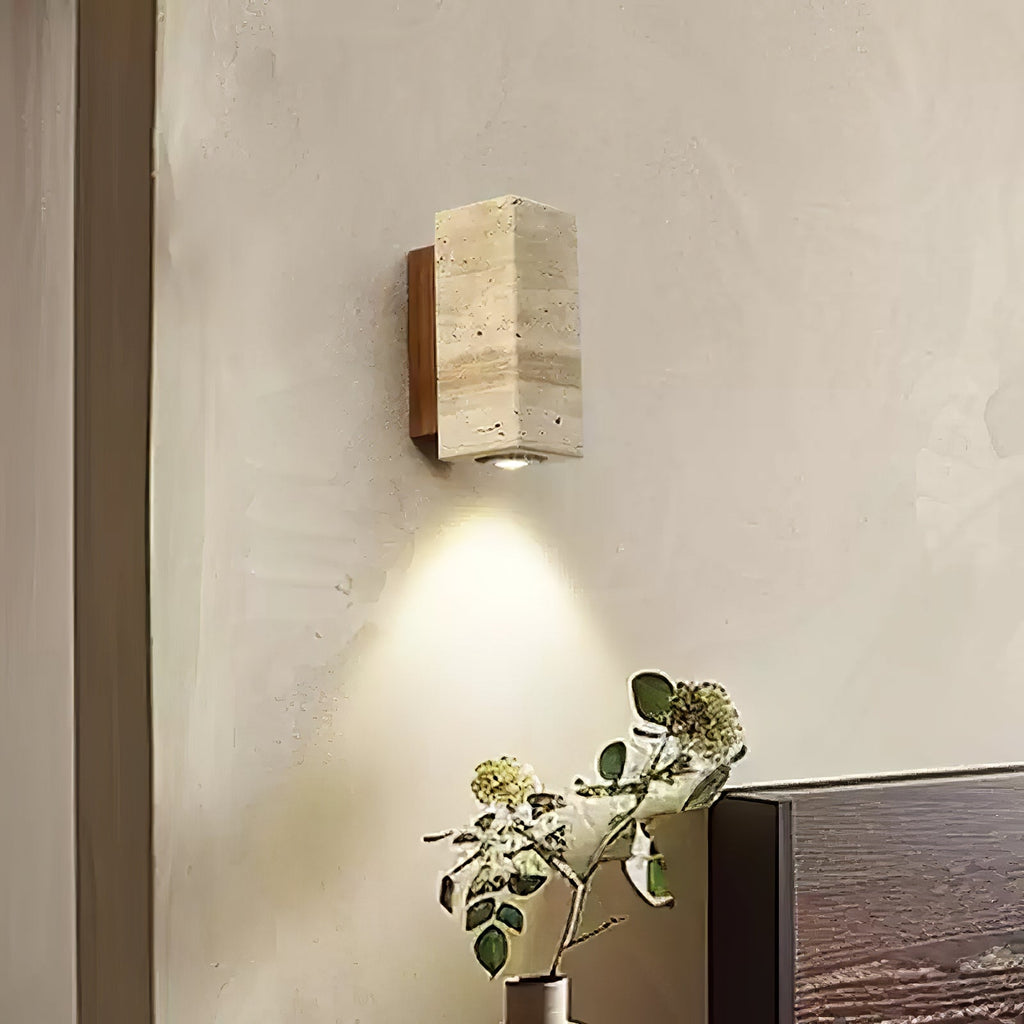 Veyrila Applique Murale Rectangulaire en Travertin - Neutralighting
