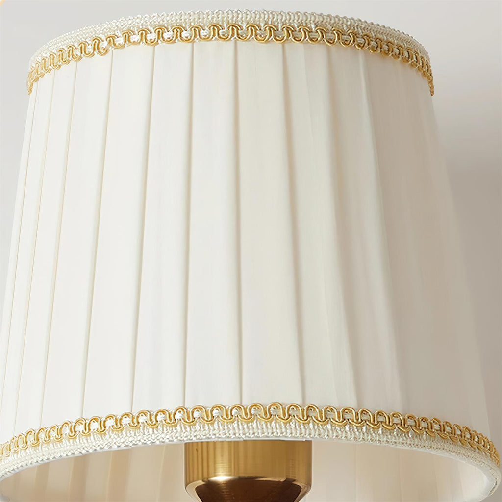 Applique Murale Tissu Moderne Classique Or Noyer Chambre à Coucher - Neutralighting