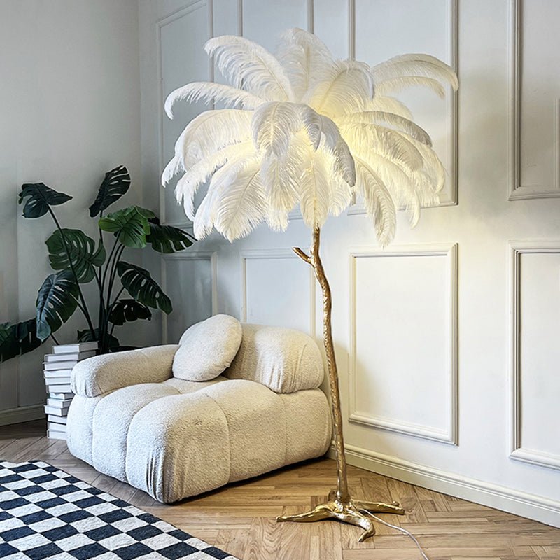 Lampadaire Plumes Scandinave - Maison Lumina