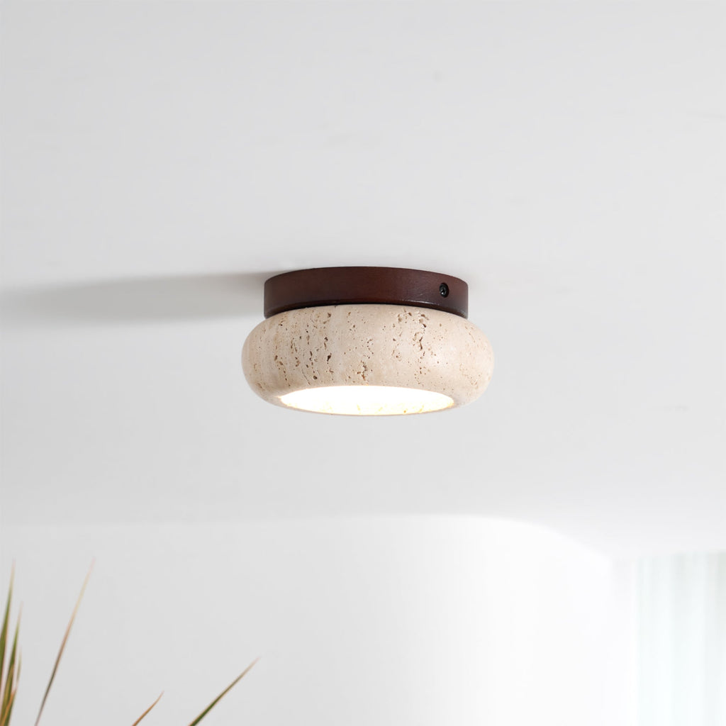 Astra Plafonnier Mini Donut en Travertin - Neutralighting