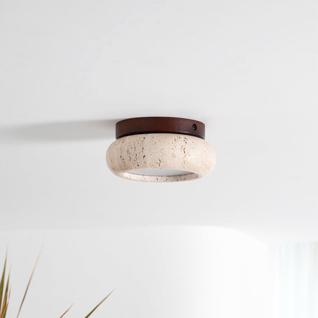 Astra Plafonnier Mini Donut en Travertin - Neutralighting
