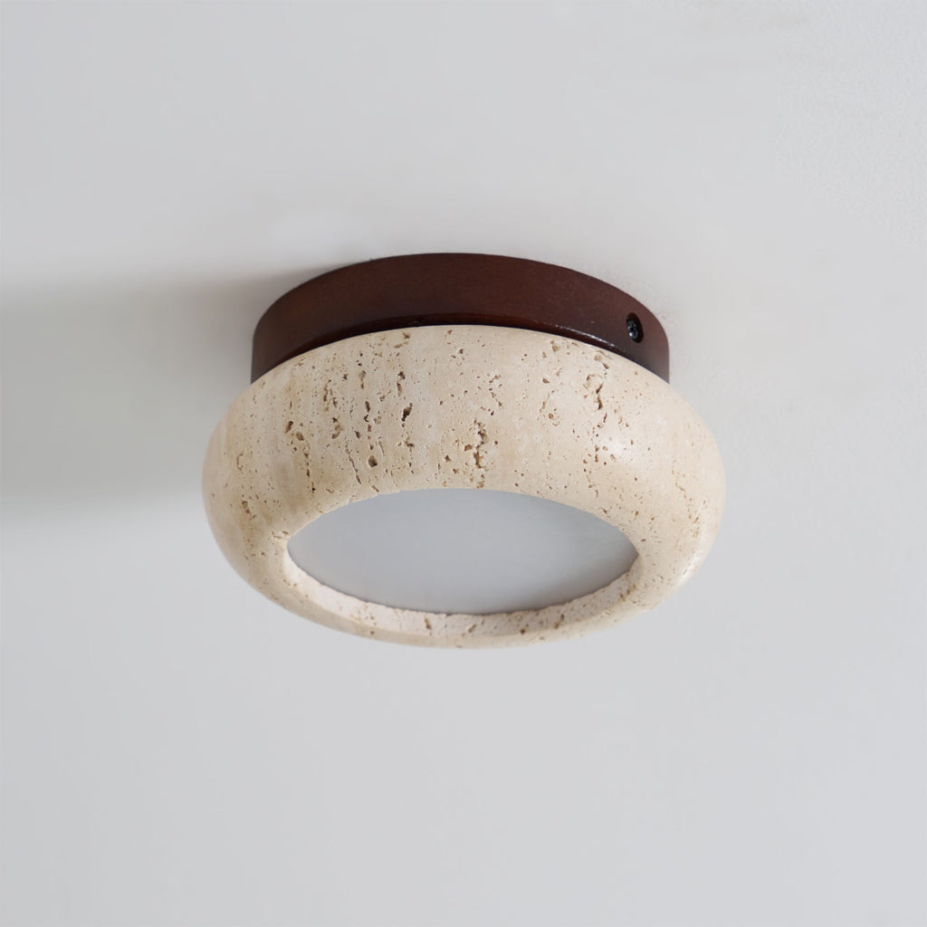 Astra Plafonnier Mini Donut en Travertin - Neutralighting