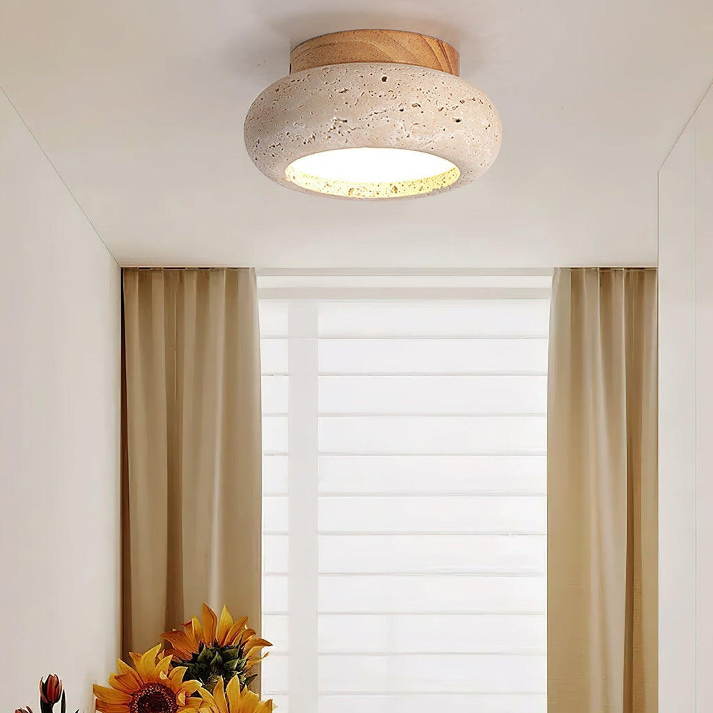 Astra Plafonnier Mini Donut en Travertin - Neutralighting