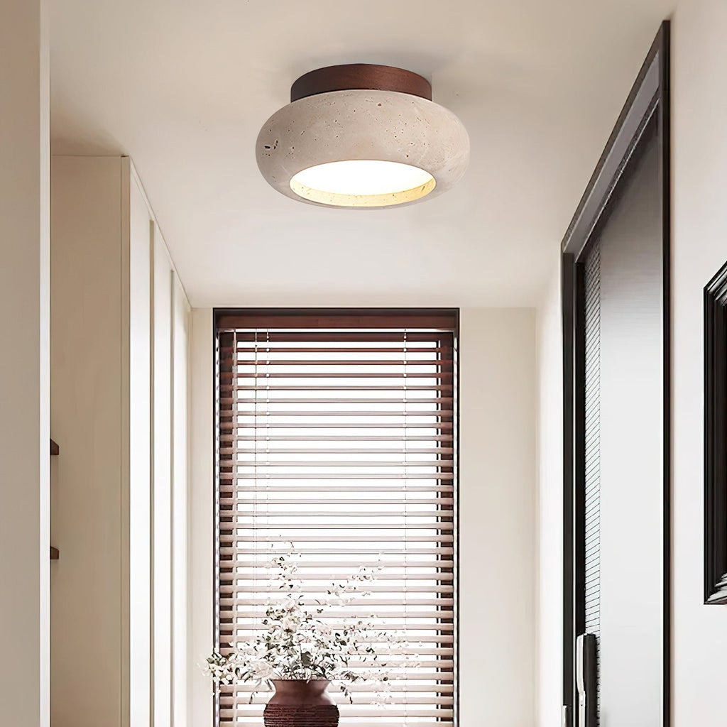 Astra Plafonnier Mini Donut en Travertin - Neutralighting