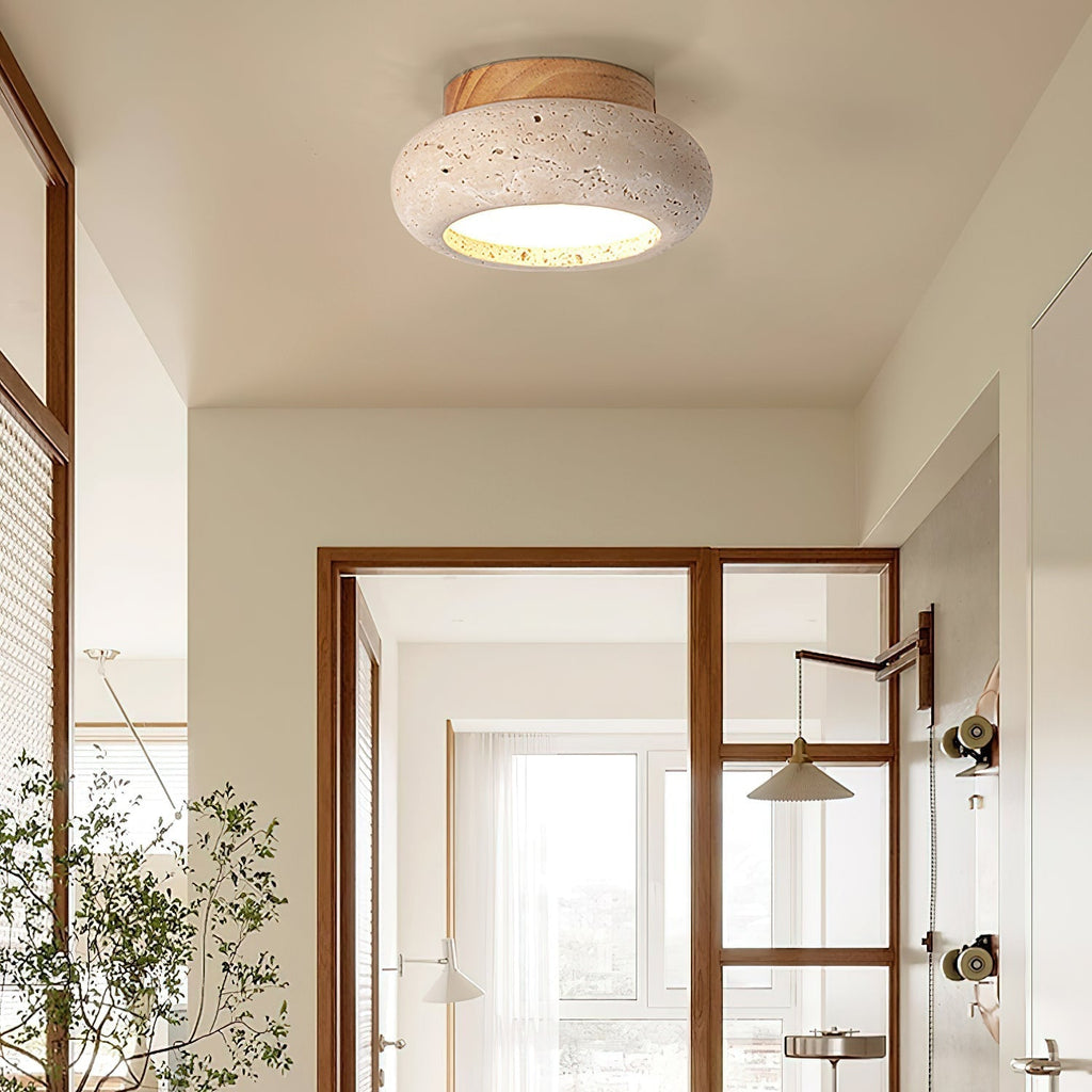 Astra Plafonnier Mini Donut en Travertin - Neutralighting