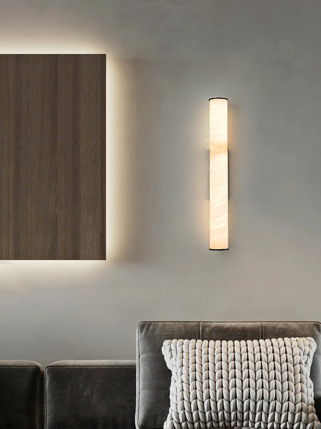 Arcus Lampe Murale Applique Style Élégant Minimaliste Moderne en Laiton et Albâtre - Neutralighting