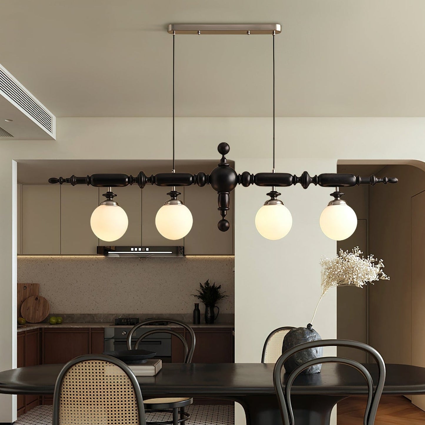 Lustre En Bois Vintage - Maison Lumina