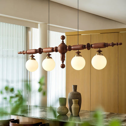 Lustre En Bois Vintage - Maison Lumina