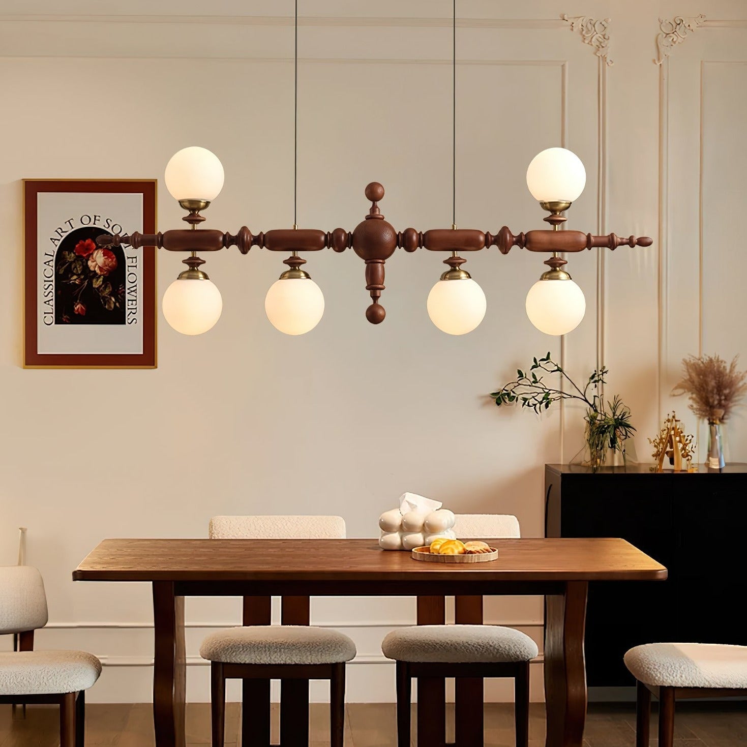 Lustre En Bois Vintage - Maison Lumina