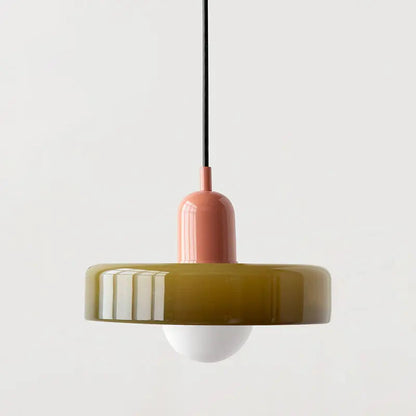Lampe Suspendue en Verre Coloré - Maison Lumina