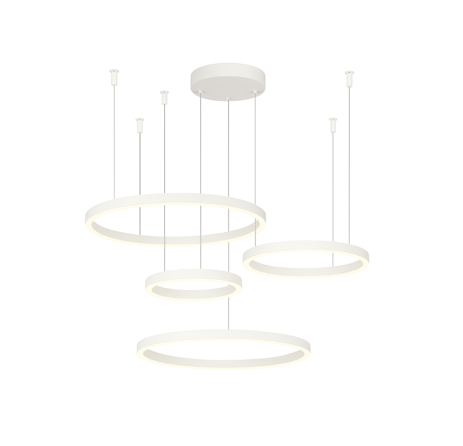 Lustre Moderne À Anneaux - Maison Lumina