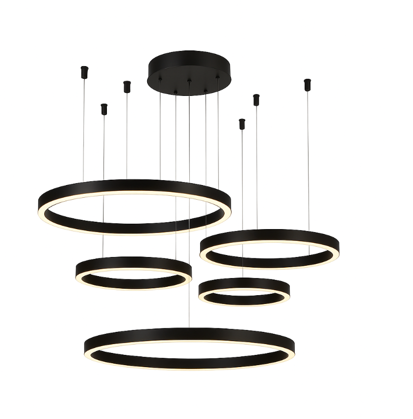 Lustre Moderne À Anneaux - Maison Lumina