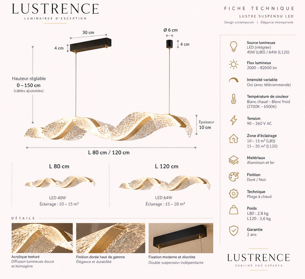 Ondine — suspendu moderne à design nordique