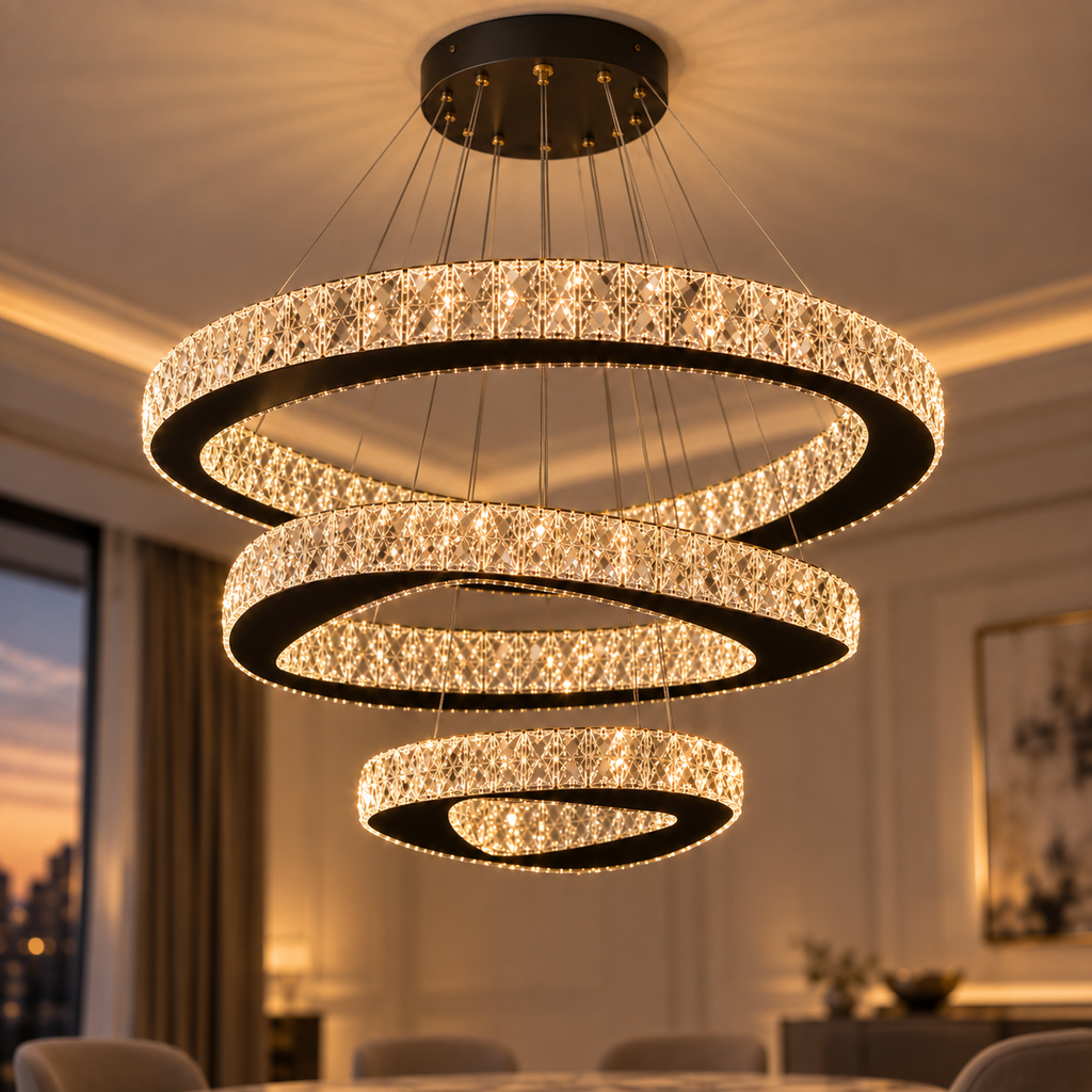 Nébuleuse — Suspension spiralée en cristal