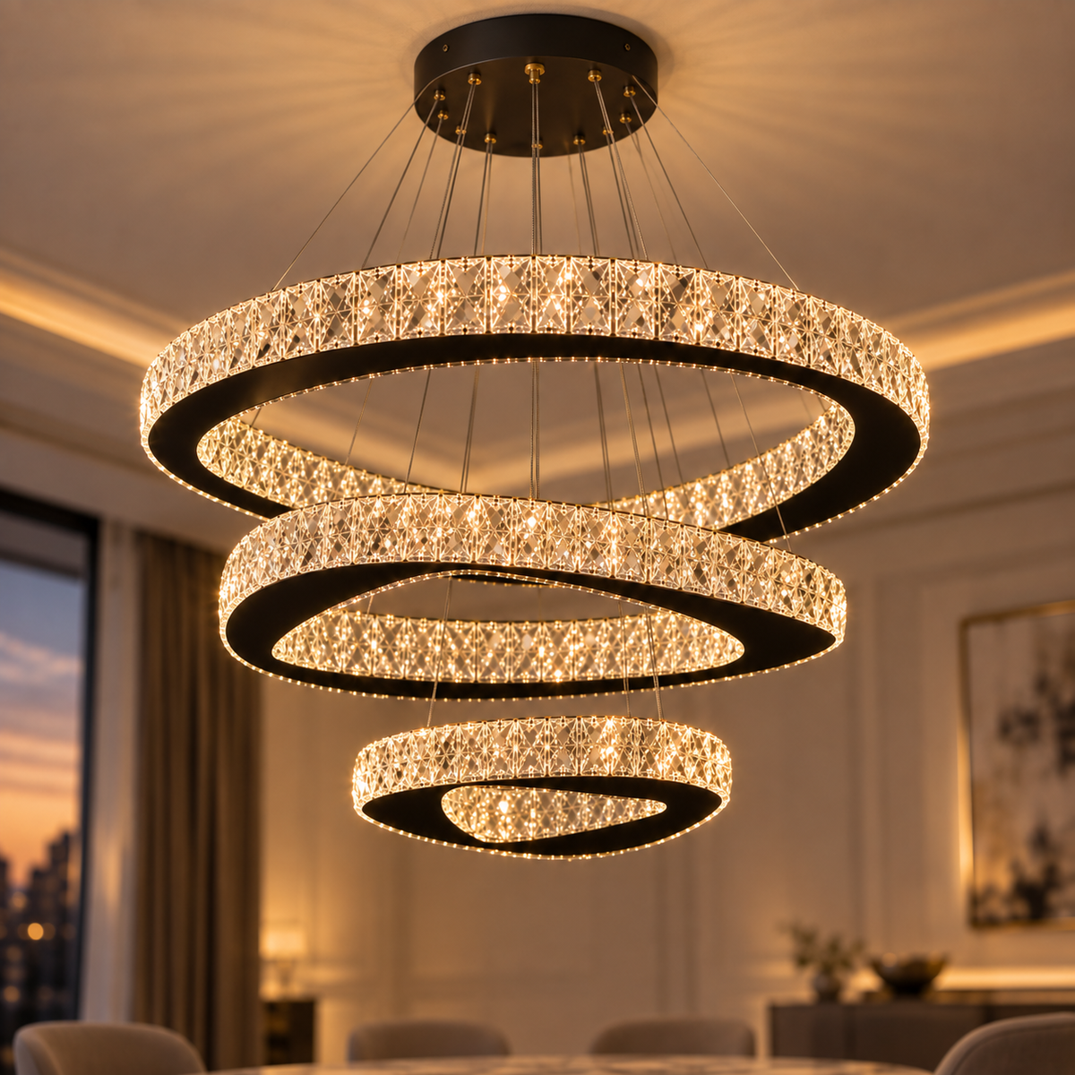 Nébuleuse — Suspension spiralée en cristal