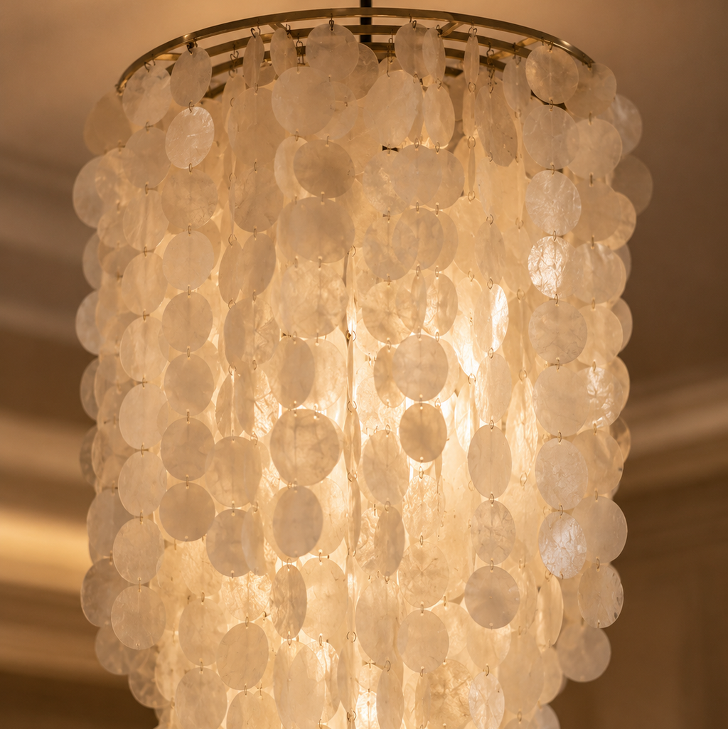 Cascade — Lustre suspendu en nacre