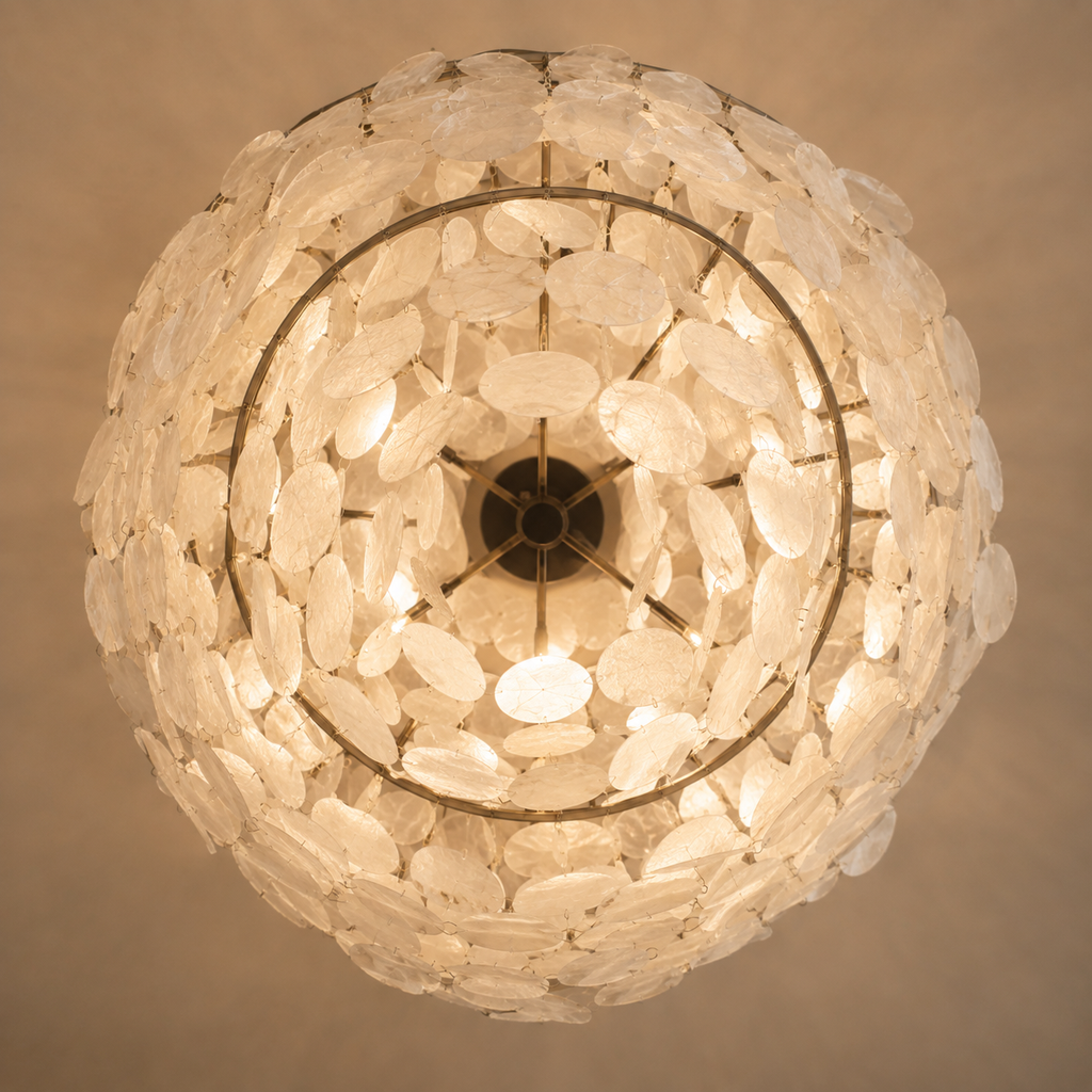 Cascade — Lustre suspendu en nacre
