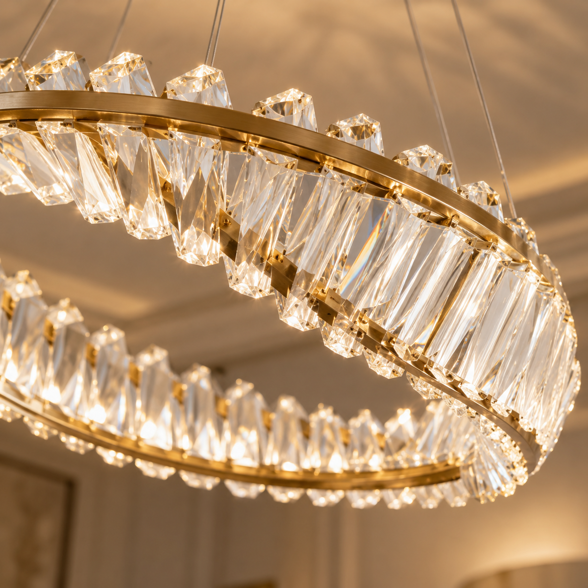 Éclipse — Suspension anneau en cristal