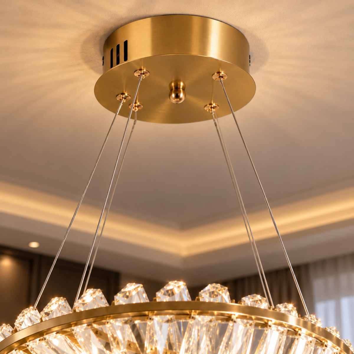 Éclipse — Suspension anneau en cristal