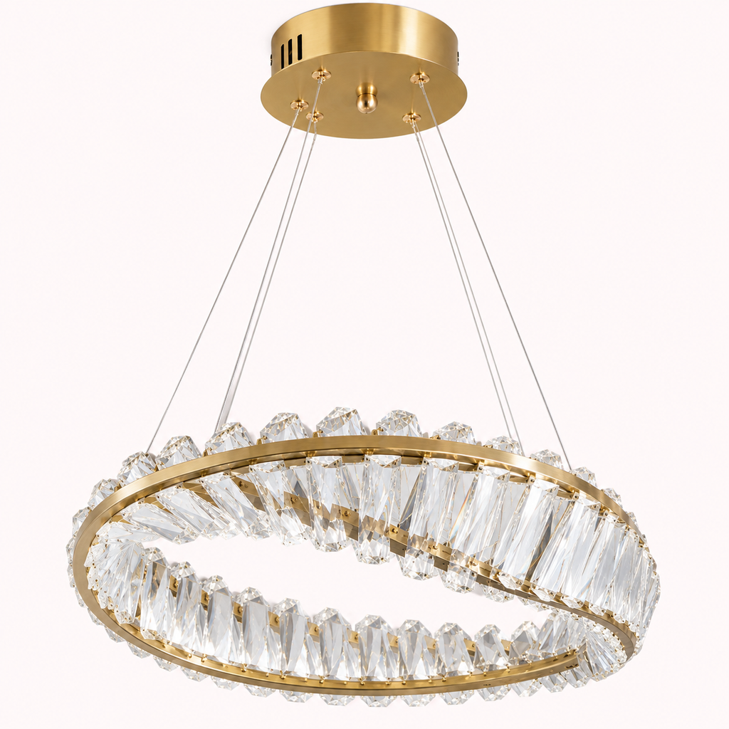 Éclipse — Suspension anneau en cristal