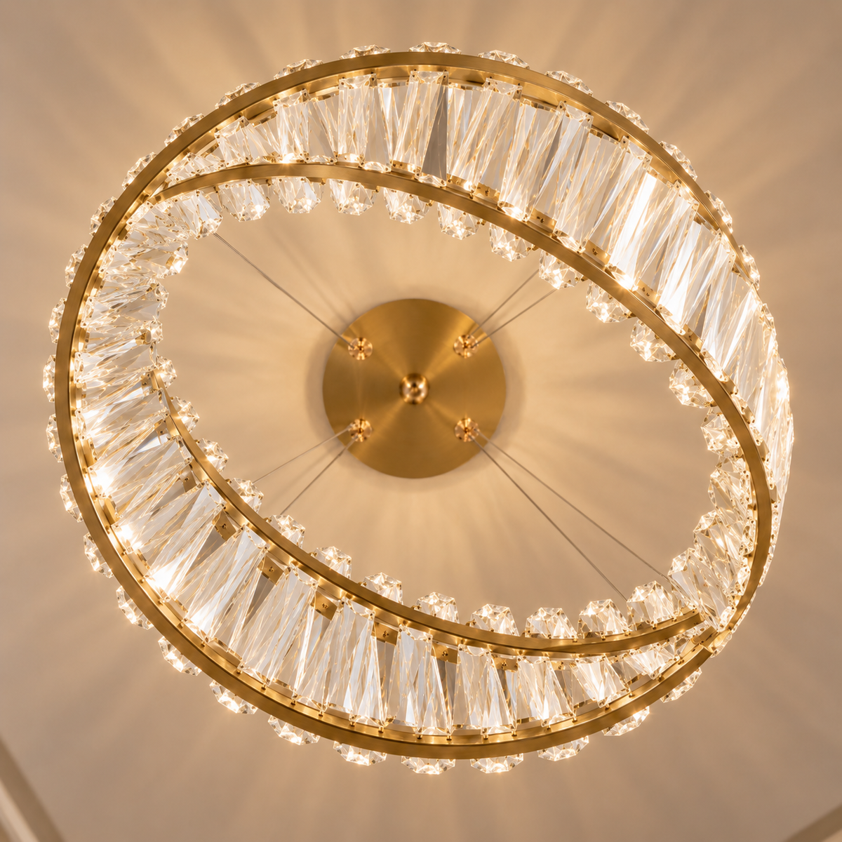 Éclipse — Suspension anneau en cristal