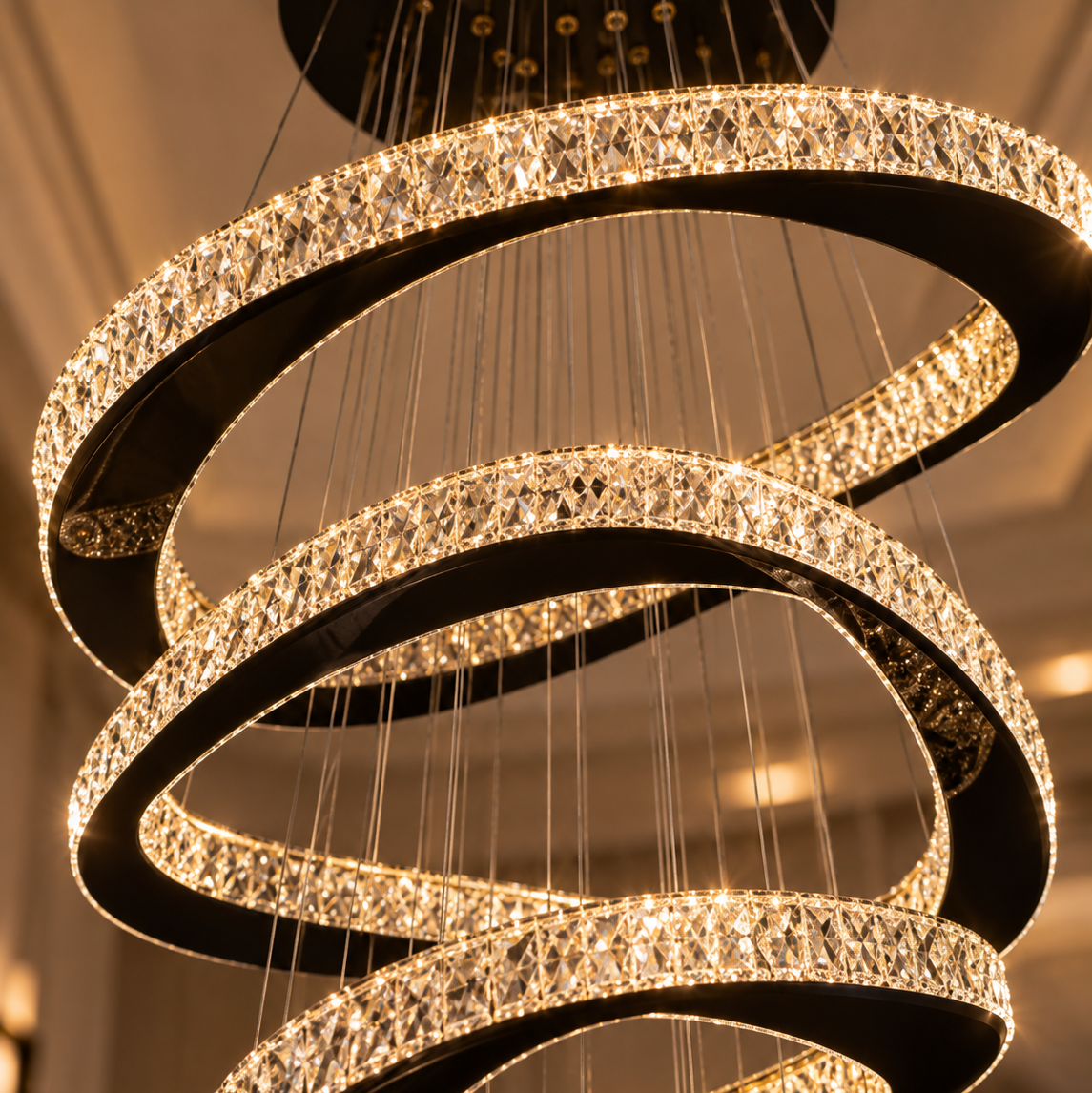 Nébuleuse — Suspension spiralée en cristal