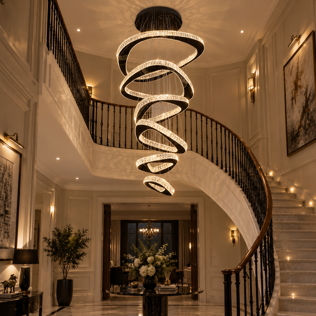 Nébuleuse — Suspension spiralée en cristal