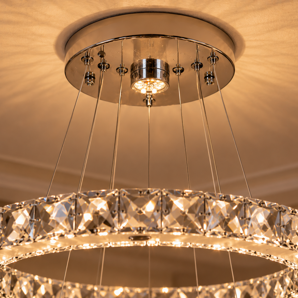 Orion — Suspension à anneaux de cristal