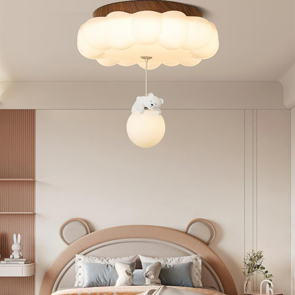 Quen Plafonnier ludique ourson et gâteau pour chambre d’enfant - Neutralighting