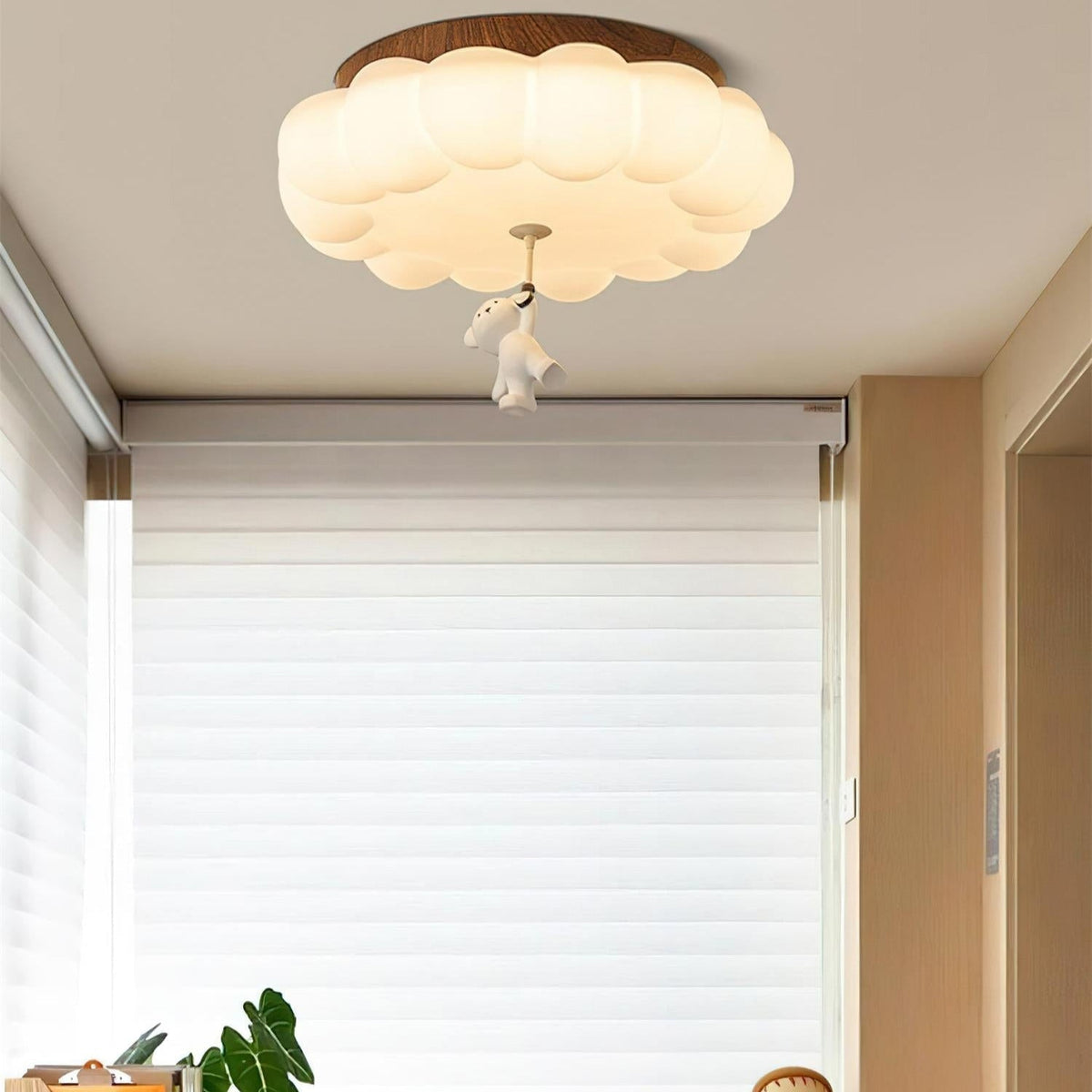 Quen Plafonnier ludique ourson et gâteau pour chambre d’enfant - Neutralighting