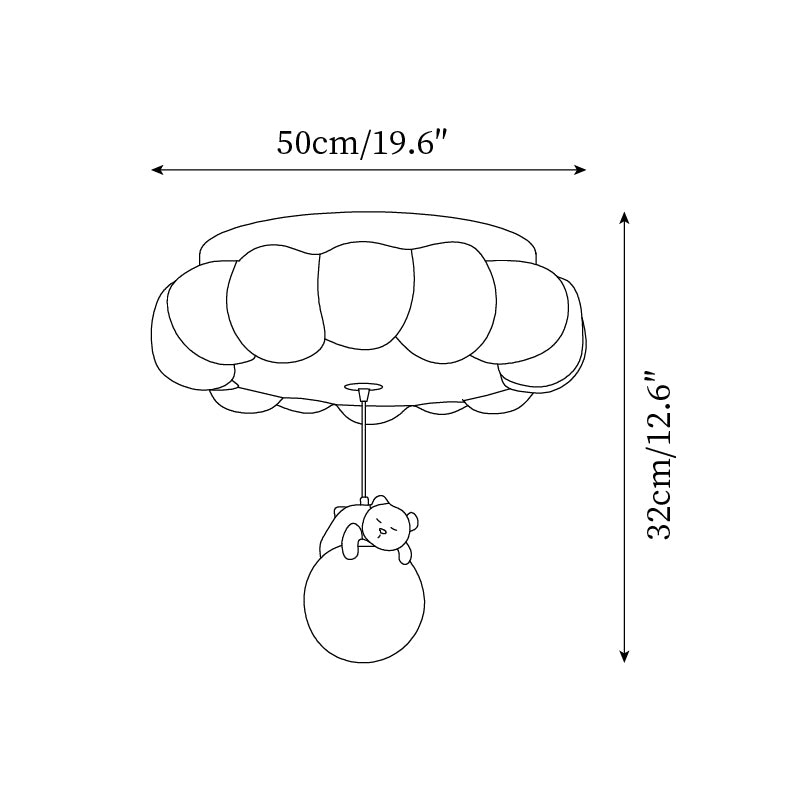 Quen Plafonnier ludique ourson et gâteau pour chambre d’enfant - Neutralighting