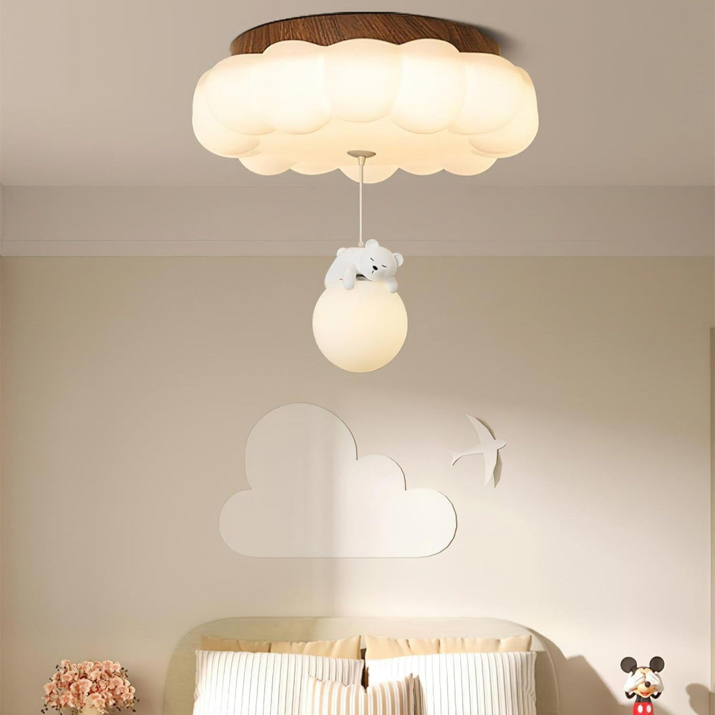 Quen Plafonnier ludique ourson et gâteau pour chambre d’enfant - Neutralighting
