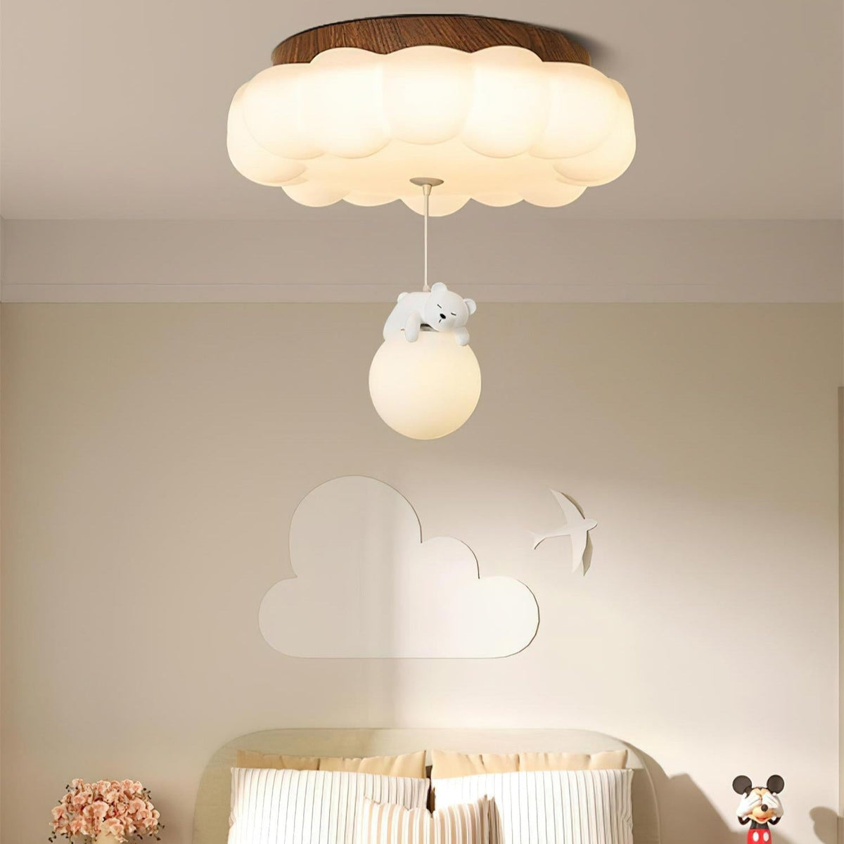 Quen Plafonnier ludique ourson et gâteau pour chambre d’enfant - Neutralighting