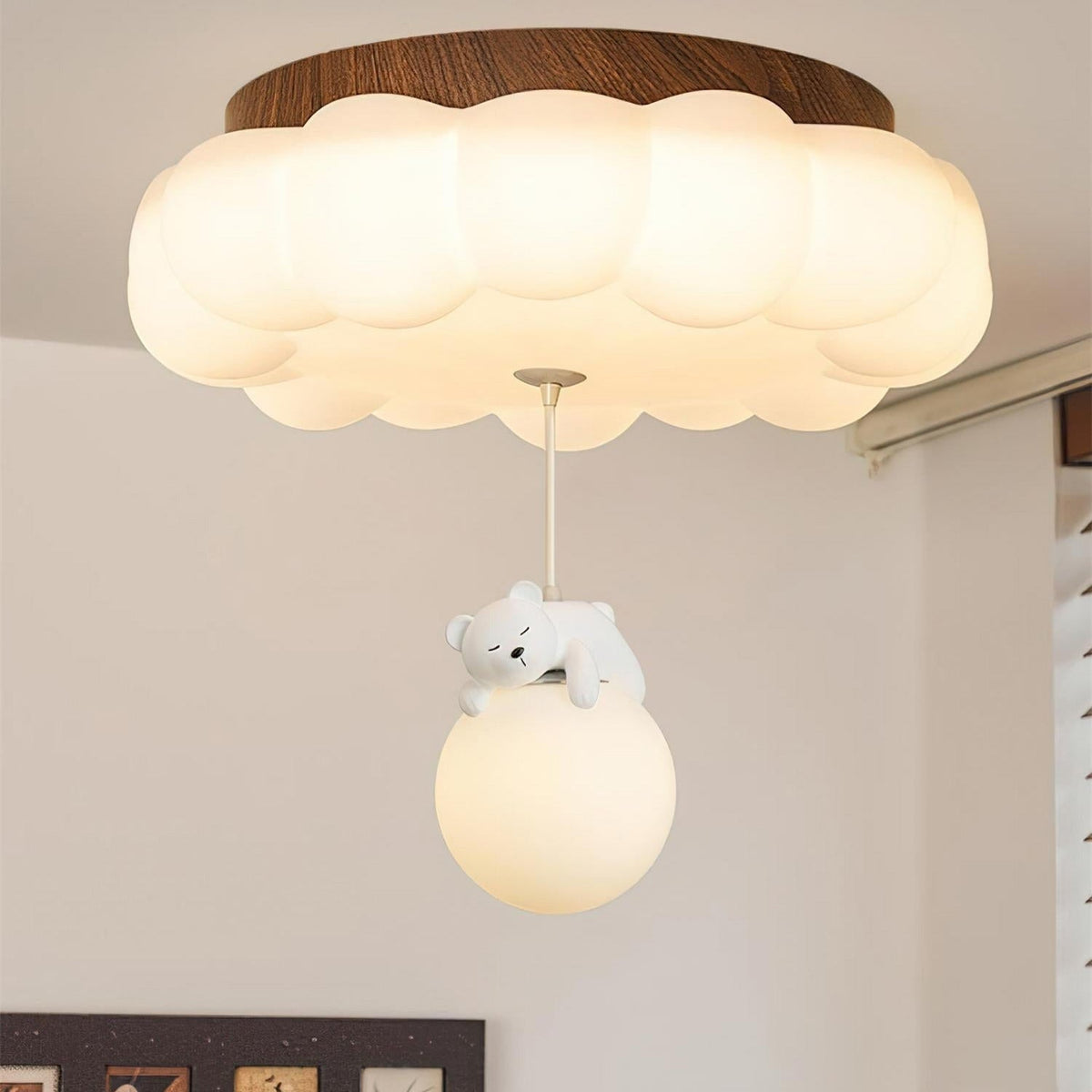 Quen Plafonnier ludique ourson et gâteau pour chambre d’enfant - Neutralighting