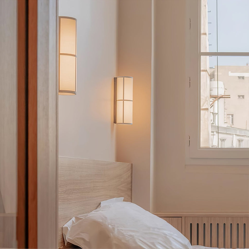 Abeleisa Cylinder Nordic Art Plug-in Fabric Wall Lamp - Neutralighting