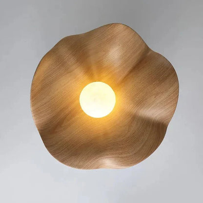 Plafonnier Fleur de Lotus en Bois - Maison Lumina