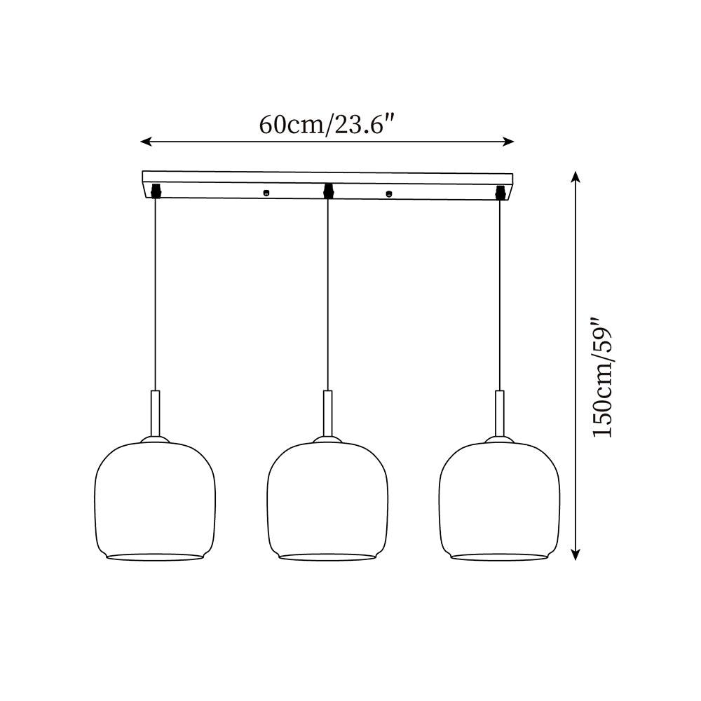 June Suspension Luminaire Design Verre Gris Fumé - Neutralighting