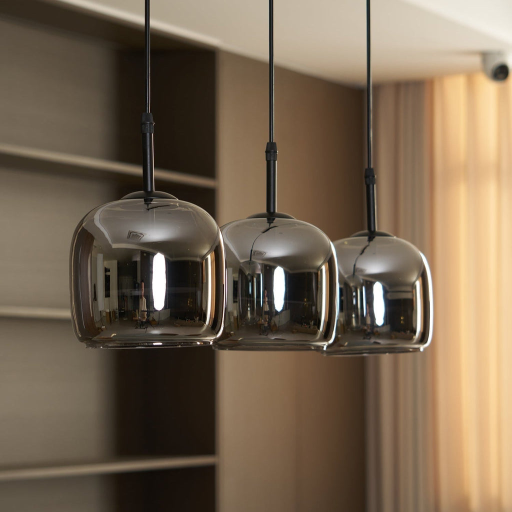 June Suspension Luminaire Design Verre Gris Fumé - Neutralighting
