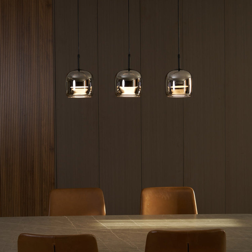 June Suspension Luminaire Design Verre Gris Fumé - Neutralighting