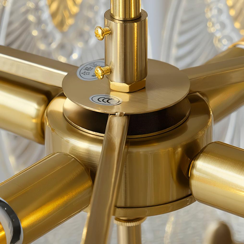 Lustre En Verre Style Feuilles - Maison Lumina