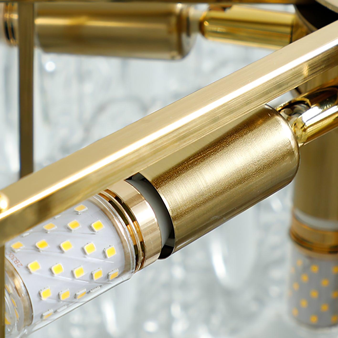 Lustre En Verre Style Feuilles - Maison Lumina