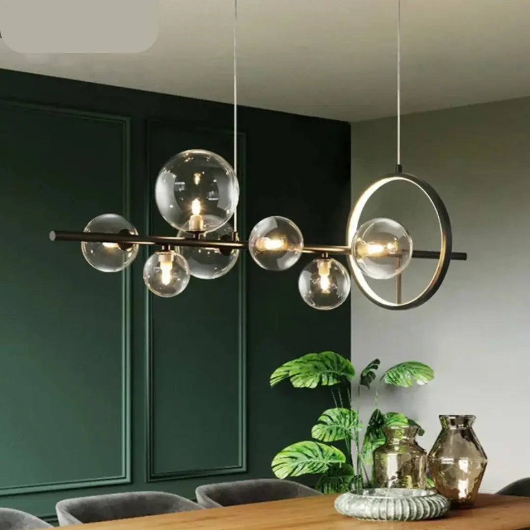 Suspension Moderne Avec Sphères en Verre - Maison Lumina